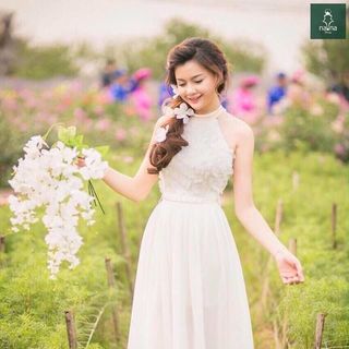 Đầm maxi eo thắt bính