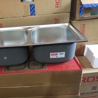 Chậu rửa inox 2 hố-không bàn rossi re 91