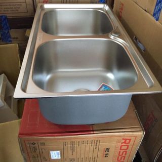 Chậu rửa inox 2 hố-không bàn rossi re 91