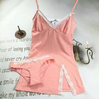 Váy ngủ cotton xẻ