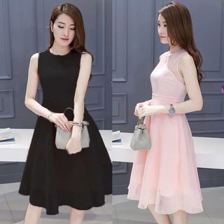 d2507 đầm tùng xòe sát nách