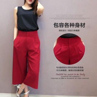 Set áo voan sát nách quần lửng ống rộnghm1151