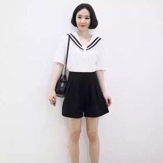 Đồ bộ thủy thủ váy ngắnhm1153