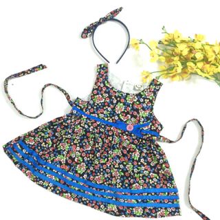 480 đầm phối sọc kèm cài ri 8