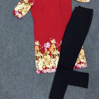 Bộ áo dài cách tân voan quần cát