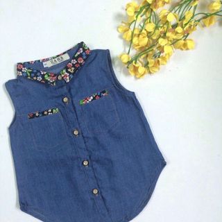522 áo bé gái denim ri 8