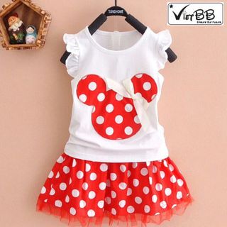 Váy mickey chấm bi