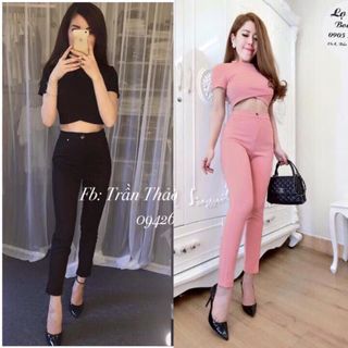 Set áo chéo eo quần dài miuxinh