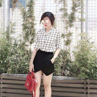 Chân váy đắp chéo