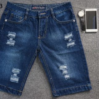 Quần short jean nam