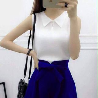 Set áo voan quần short đai nơ hm1181