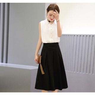 Set quần ống rộng áo sơ mi châu tônhm1182
