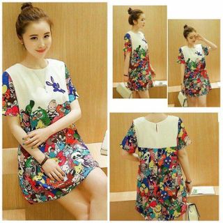 Đầm suông in hoạt hình