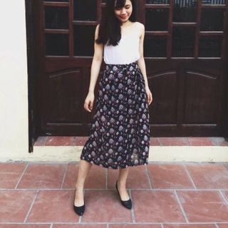 Quần voan ống rộng hạ nhiệt qc
