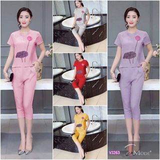 Đồ bộ in bông sen
