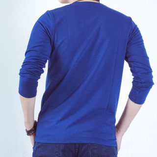 Áo thun tay dài nam xanh đen t99-2