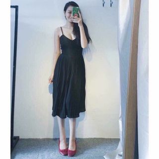 Đầm maxi 2 dây dập ly