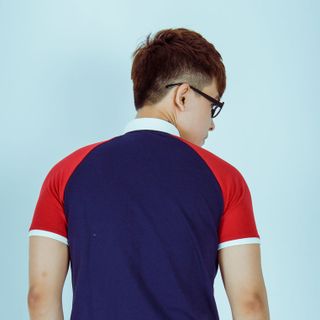 Áo thun polo nam xanh đen raplang đỏ t104