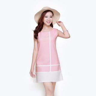 Đầm phối sọc thời trang eden