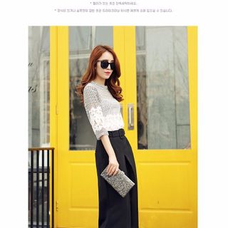 - set ống rộng áo ren