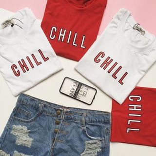 Áo chill trắng đỏ - hình giá sỉ