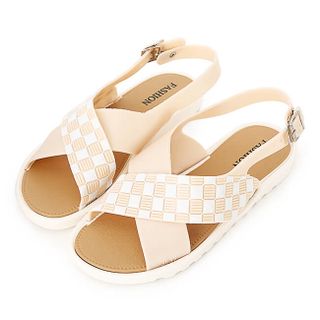 Giày sandal nhựa caro chéo