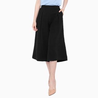 Quần culottes xếp ply giữa
