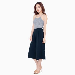 Quần culottes xếp ply giữa