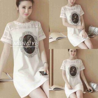 Đầm gương phối ren