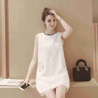 Đầm suông phối lưới
