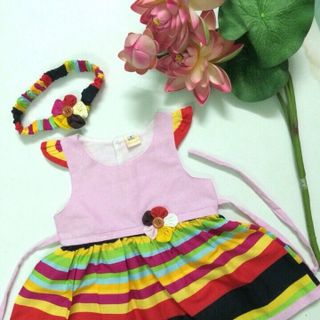 516 đầm bé gái băng đô ri 5