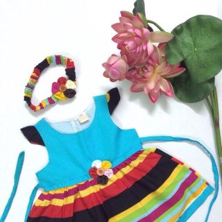 516 đầm bé gái băng đô ri 5