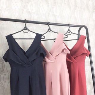 Keenly dress đỏ-xanh đen-hồng nút - mặc được 2 kiểu