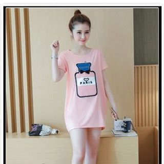 Đầm thun cotton kết hình dày dặn