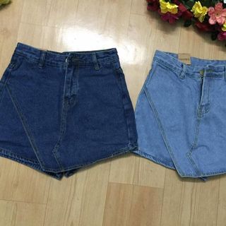 Quần jean giả váy tà đắp siêu xinh