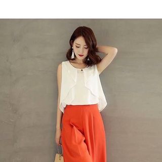 Sét bộ áo bèo quần ống rộng siêu xinh