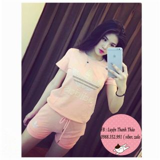 Thun cotton đính cườm dày dặn mịn đẹp