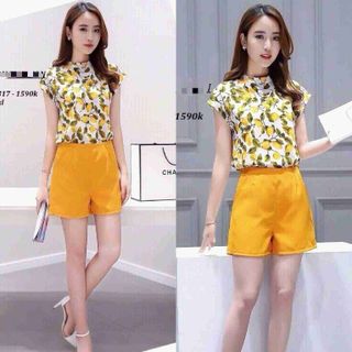 Sét áo trái chanh quần sọt giá sỉ