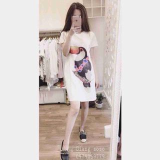 Đầm tay con in két