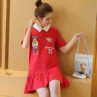 Đầm bèo lai cổ sơ mi