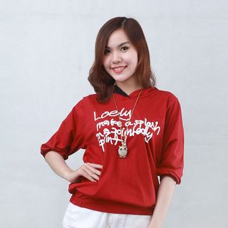 Áo hoodie nữ thái lan năng động - đỏ giá sỉ