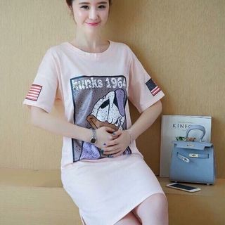 Đầm in donald cực yêu giá sỉ