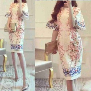 Đầm body in họa tiết