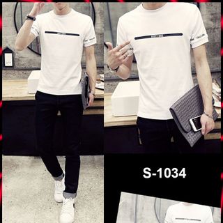 S-1039 áo thun nam màu đen chữ dope