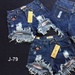 Quần short jean rách nữ