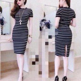 Đầm ôm body kẻ