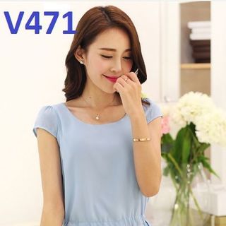 Set áo ren váy voan 474