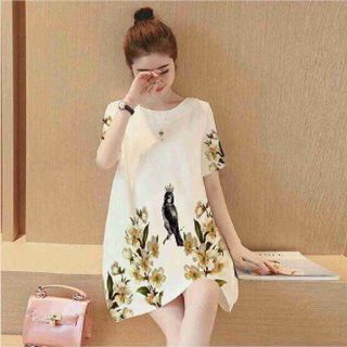 Đầm tay con in hac