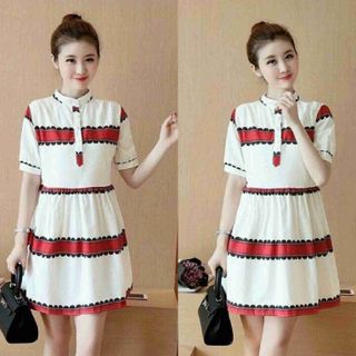 Đầm cổ trụ tay con