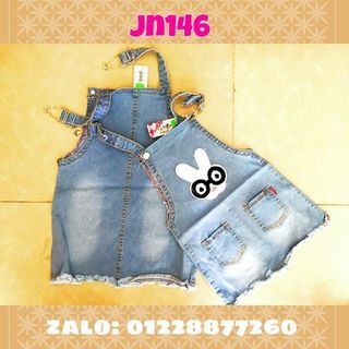 yếm jean lửng hình thỏ
